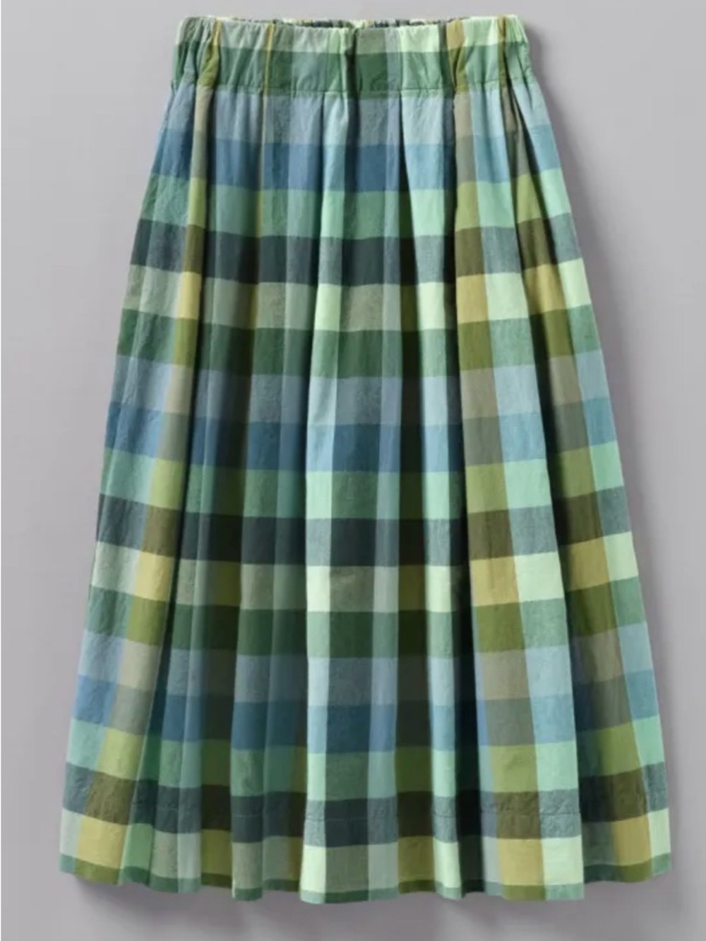 TOAST UK cabin check organic cotton skirt
